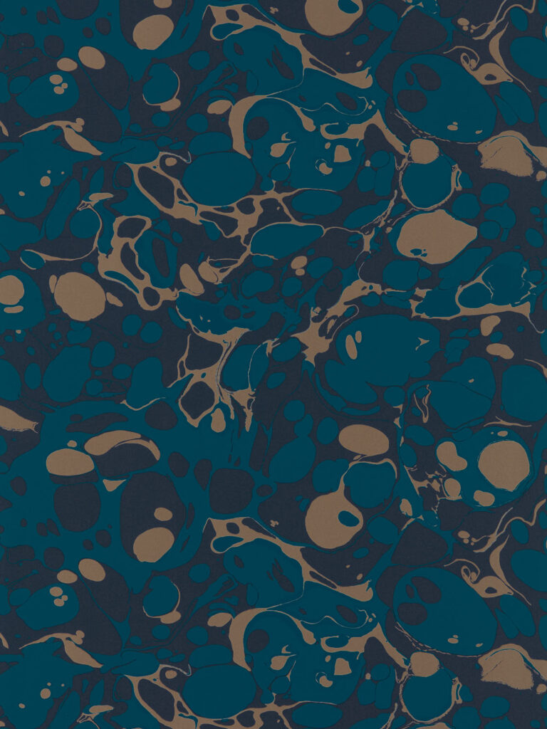 Azurite/ Copper/Japanese Ink