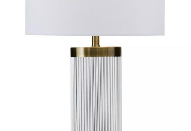 Lily White and Gold Table Lamp